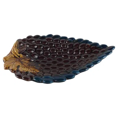 Pre-owned 1stdibs Mid-century Vallauris Majolica Ceramic Platter, France, 1950s In Black