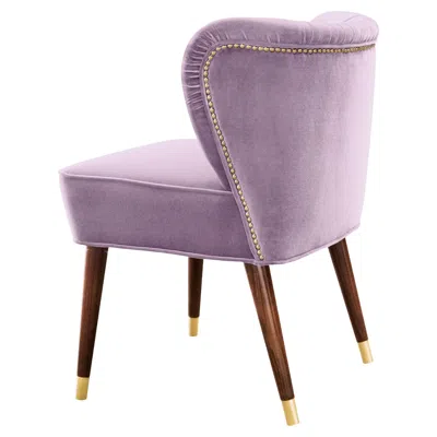Pre-owned 1stdibs Mid-century Visconti Dining Chair Velvet Wood Handmade In Portugal By Ottiu In Brown