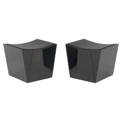 Pre-owned 1stdibs Modern Black Lacquered Ottomans, Pair