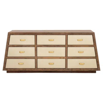 Pre-owned 1stdibs Modern Mahogany Trapezoidal Dresser In Brown
