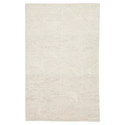 Pre-owned 1stdibs Modern Moroccan Style Minimalist Hand-knotted Wool Rug In Ivory And Cream In White