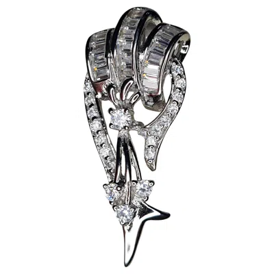 Pre-owned 1stdibs Moissanite Everyday Pendant For Women 925 Silver Birthday Gift. In Multi