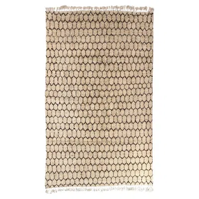 Pre-owned 1stdibs Moroccan Berber Rug In Honeycomb Pattern In Sand
