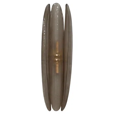 Pre-owned 1stdibs Murano Art Glass And Brass Smoked Color Mid-century Wall Light And Sconces, 2000 In Brown