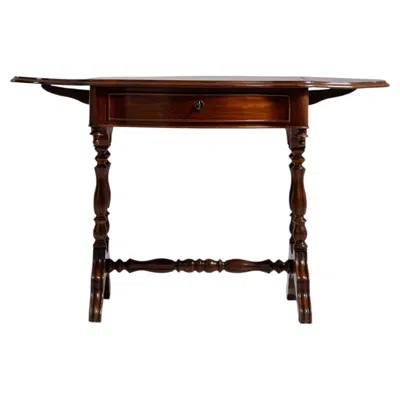 Pre-owned 1stdibs Napoleon Iii Mahogany Pembroke Drop Leaf Table In Brown
