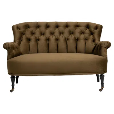 Pre-owned 1stdibs Napoleon Iii Sofa With Velvet Upholstery In Brown