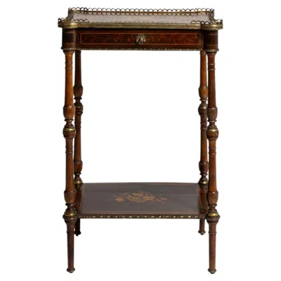 Pre-owned 1stdibs Napoleon Iii Two Tier Side Table In Brown