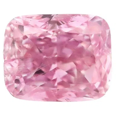 Pre-owned 1stdibs Natural 0.17ct Cushion Modified Brilliant Fancy Intense Pink-purple Diamond Gia