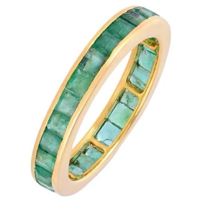 Pre-owned 1stdibs Natural 3.50cts Zambian Emerald Ring In 18k Gold In Green
