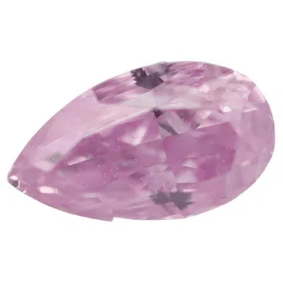 Pre-owned 1stdibs Natural Gia Cert 0.06ct Fancy Intense Pinkish Purple Pear Mod Brilliant Diamond