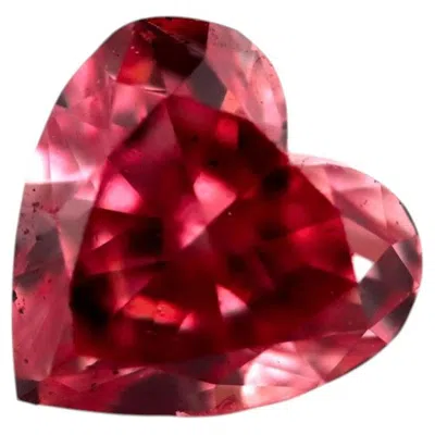 Pre-owned 1stdibs Natural Loose Gia Certified 0.15ct Fancy Orangy Pink Heart Diamond (si2)