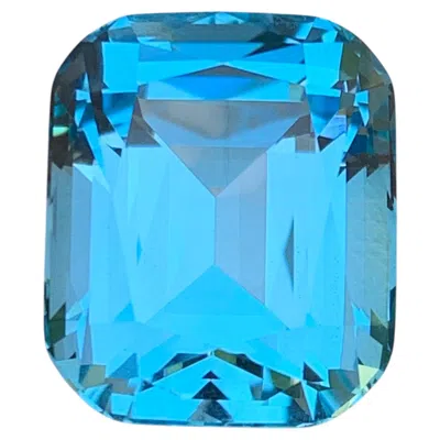 Pre-owned 1stdibs Natural Swiss Blue Topaz 26.72 Carat Cushion Cut Loose Gemstone For Pendant
