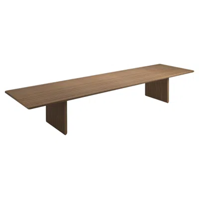 Pre-owned 1stdibs Natural Teak Long Outdoor Dining Table 173in Long In Brown