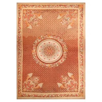 Pre-owned 1stdibs Nazmiyal 19th Century Antique French Aubusson Rug. 17 Ft 2 In X 25 Ft In Orange