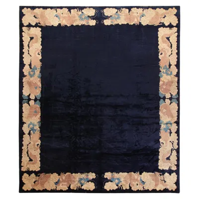 Pre-owned 1stdibs Nazmiyal Collection Antique Dragon Chinese Rug. Size: 12' 4" X 14' 6" In Black