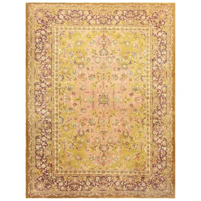 Pre-owned 1stdibs Nazmiyal Collection Antique Indian Agra Polonaise Rug 9 Ft X 12 Ft In Sand