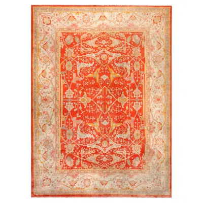 Pre-owned 1stdibs Nazmiyal Collection Decorative Antique Turkish Oushak Rug. 10 Ft X 13 Ft 3 In In Orange