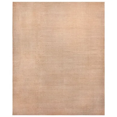 Pre-owned 1stdibs Nazmiyal Collection Neutral Color Modern Central Asian Rug. 12 Ft 4 In X 15 Ft In Sand