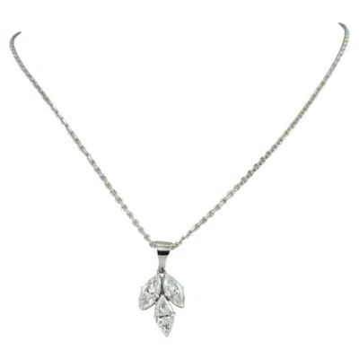 Pre-owned 1stdibs Necklace And Pendant With Marquise Shaped Diamonds Up To 0.60ct 14k And 18k Gold In Multi
