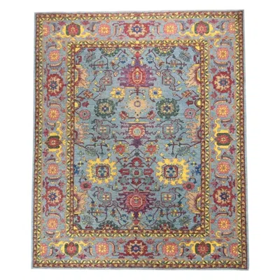 Pre-owned 1stdibs New Afghan Serapi-style Tribal Rug, Hand-knotted Wool, 8'3"x9'11" In Brown