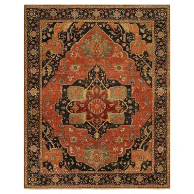 Pre-owned 1stdibs New Indian Serapi-style Medallion Rug, Hand-knotted Wool, 8'x10' In Brown