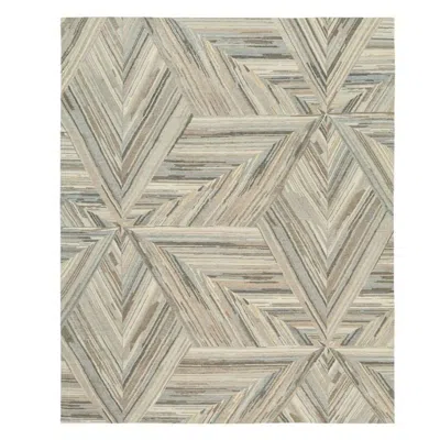Pre-owned 1stdibs New Nepalese Quadri Geometric Diamond Rug, Hand-knotted Wool, 9'x12' In Sand