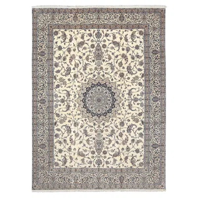 Pre-owned 1stdibs New Persian Naein Rug In Wool, Silk And Cotton- Size: 14'9 X 10'9 In Gray