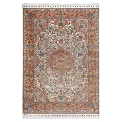Pre-owned 1stdibs New Persian Tabriz Rug In Wool And Silk - Size:12'0 X 8'4 In Brown