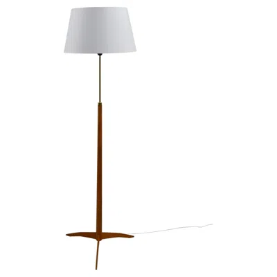 Pre-owned 1stdibs Oak And Brass Floor Lamp Marked “go 12 Wdh”, Sweden, 1950s In Brown