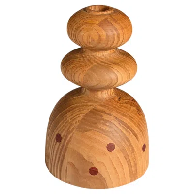 Pre-owned 1stdibs Oak, Bougeoir 4 Candlestick By Romain Des Bois In Brown