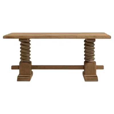 Pre-owned 1stdibs Oak Coffee Table With Corkscrew Legs In Brown