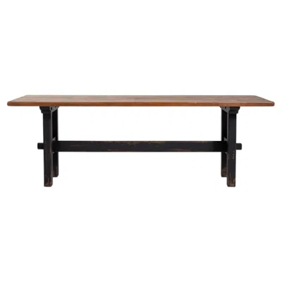 Pre-owned 1stdibs Oak Dining Table With Black Patinated Legs