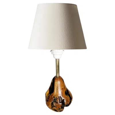 Pre-owned 1stdibs Olive Wood Table Lamp, France, 1960s In Brown
