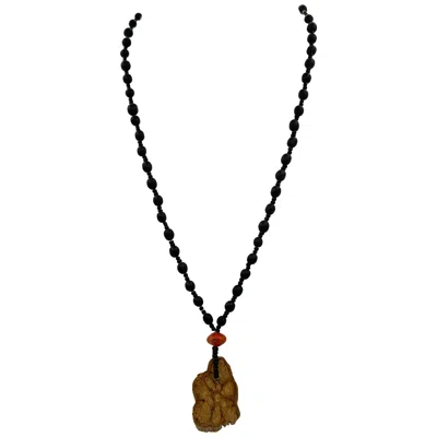 Pre-owned 1stdibs Olivia Newton-john Estate Personal Australian Wood Seed Necklace Guaranteed In Multi