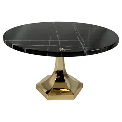 Pre-owned 1stdibs One Plate Marble Cakestand By Euromarmi Store In Gold