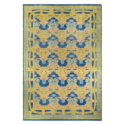 Pre-owned 1stdibs One-of-a-kind Hand Knotted Wool Arts & Crafts Blue Area Rug