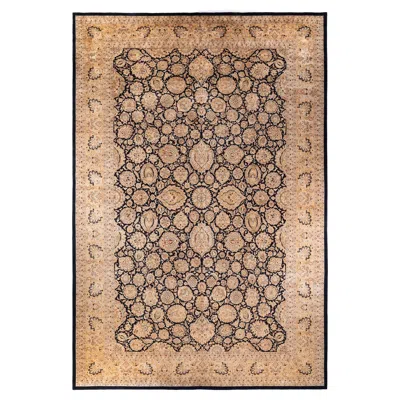 Pre-owned 1stdibs One-of-a-kind Hand Knotted Wool Mogul Black Area Rug