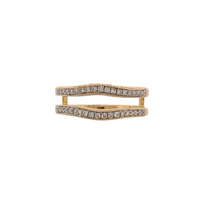 Pre-owned 1stdibs Ophelia 14k Yellow Gold Ring Wrap .25 Ctw Natural Round Diamonds Size 7