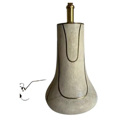 Pre-owned 1stdibs Organic Modern Shagreen Table Lamp, Unsigned, In The Manner Of R&y Augousti In Brown