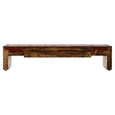 Pre-owned 1stdibs Oriental Coffee Table With Two Drawers In Brown