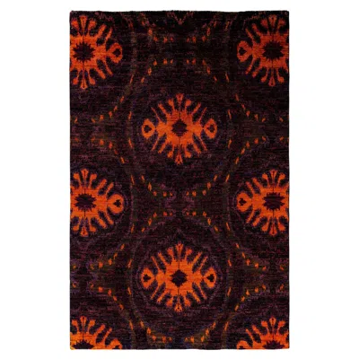Pre-owned 1stdibs Overdyed Hand-knotted Wool Modern-contemporary Purple Area Rug 6' 2" X 8' 10"