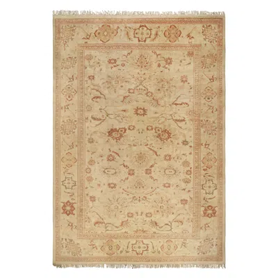 Pre-owned 1stdibs Oversized Antique Persian Sultanabad Rug In Beige With Florals In Brown