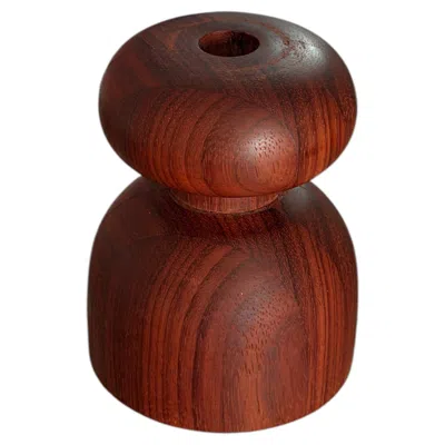 Pre-owned 1stdibs Padauk, Bougeoir 9 Candlestick By Romain Des Bois In Brown