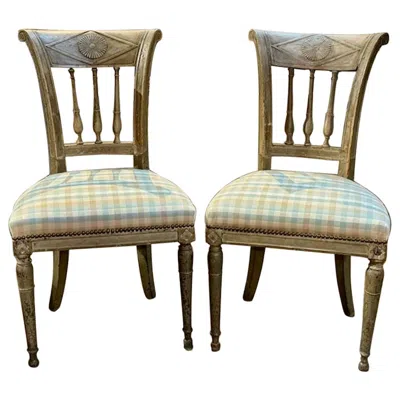 Pre-owned 1stdibs Pair Of 18th Century French Directoire Side Chairs In Brown