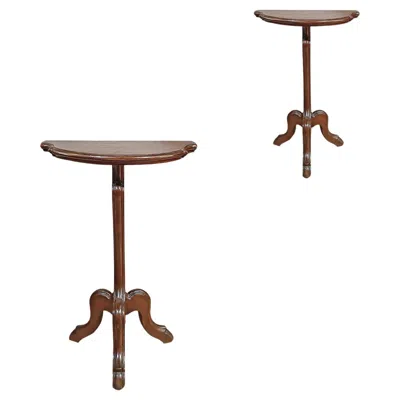 Pre-owned 1stdibs Pair Of 19th Century Gueridon Console Tables In Brown