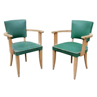 Pre-owned 1stdibs Pair Of French Art Deco Armchairs In Brown
