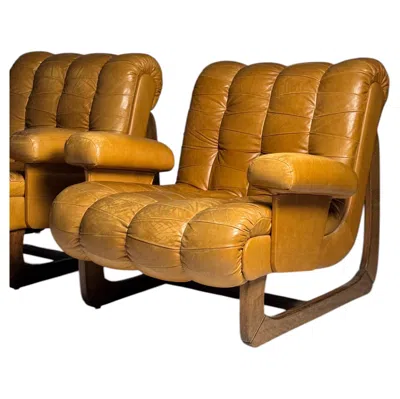 Pre-owned 1stdibs Pair Of Italian 1970s Armchairs In Brown