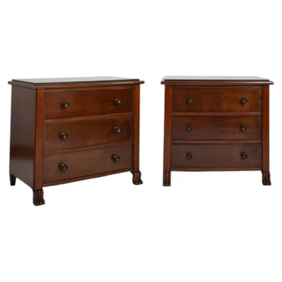 Pre-owned 1stdibs Pair Of Lion Paws Bedside Tables, 1960s In Brown