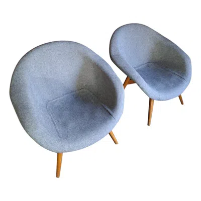 Pre-owned 1stdibs Pair Of Midcentury Armchairs In Grey Fabric, Czechoslovakia, 1960 In Gray