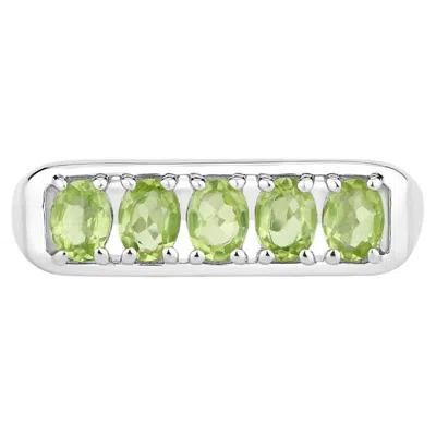Pre-owned 1stdibs Peridot Ring 0.84 Carats Sterling Silver In Multi